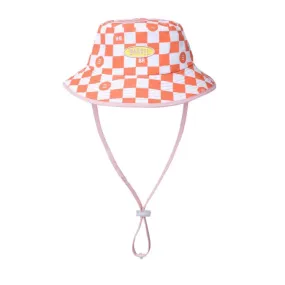 Barrel Kids Block Surf Bucket Hat-TOMATO