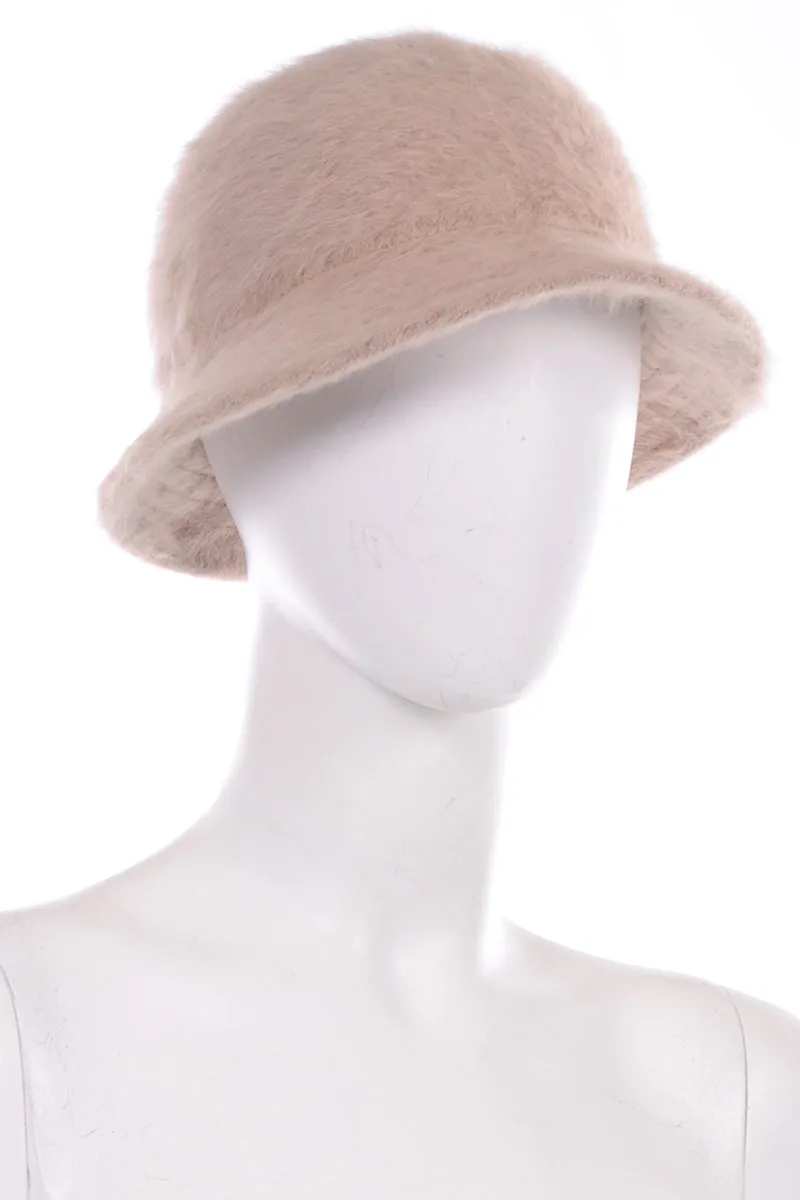 Betmar France Vintage Angora Tan Bucket Hat