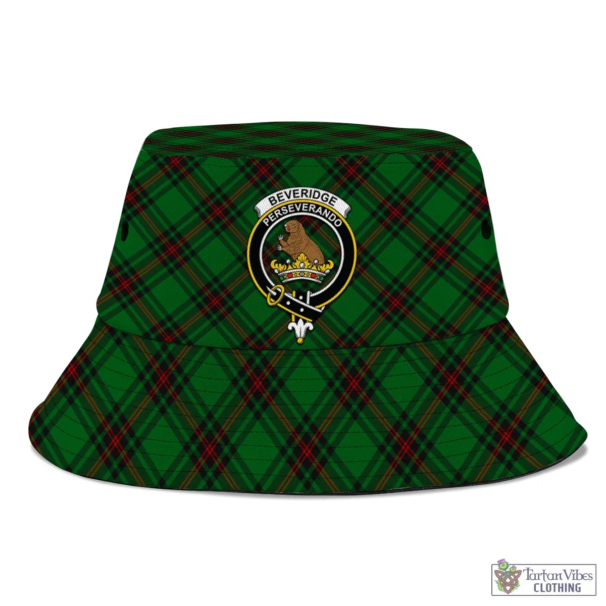 Beveridge Tartan Bucket Hat with Family Crest
