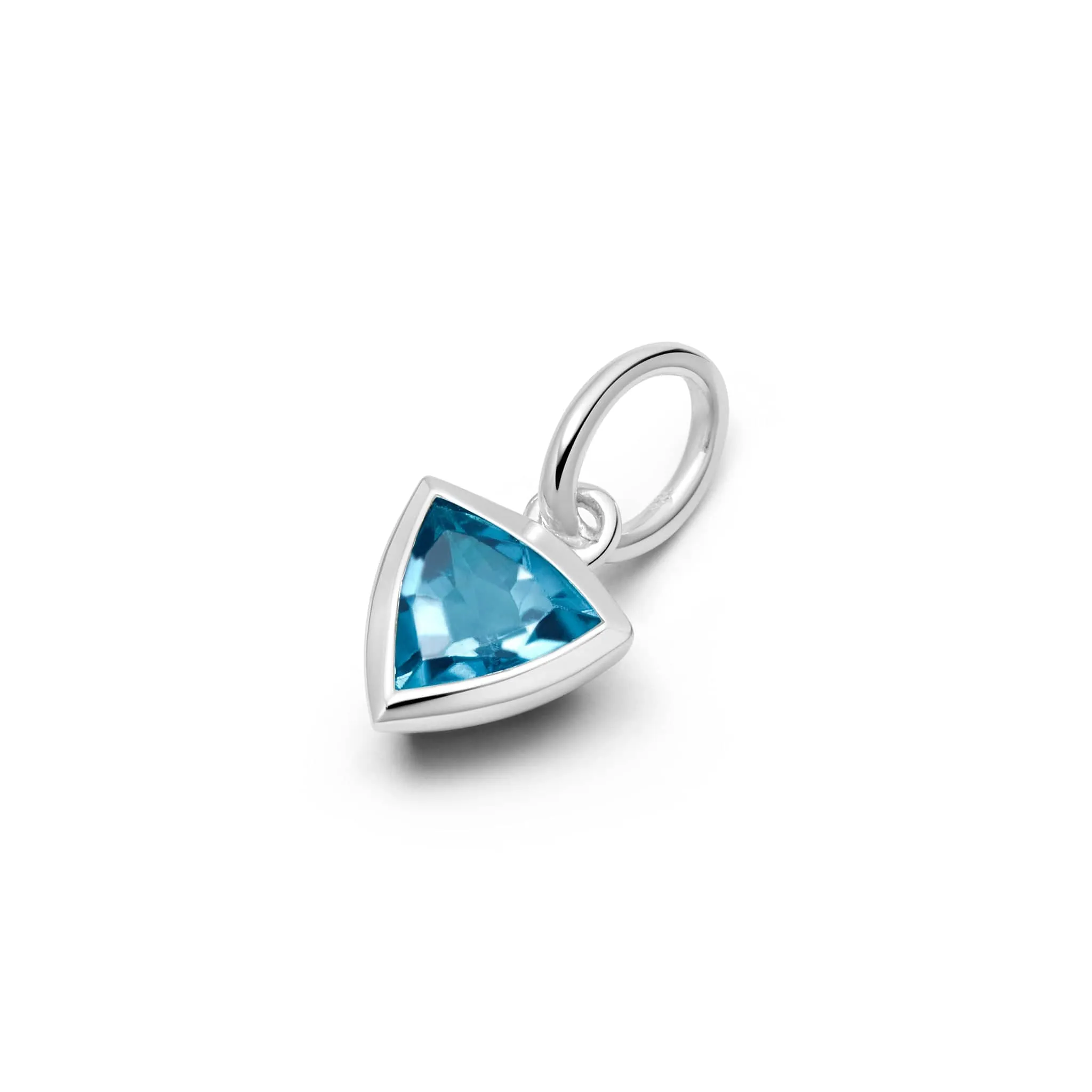 Birthstone Charm Pendant Sterling Silver