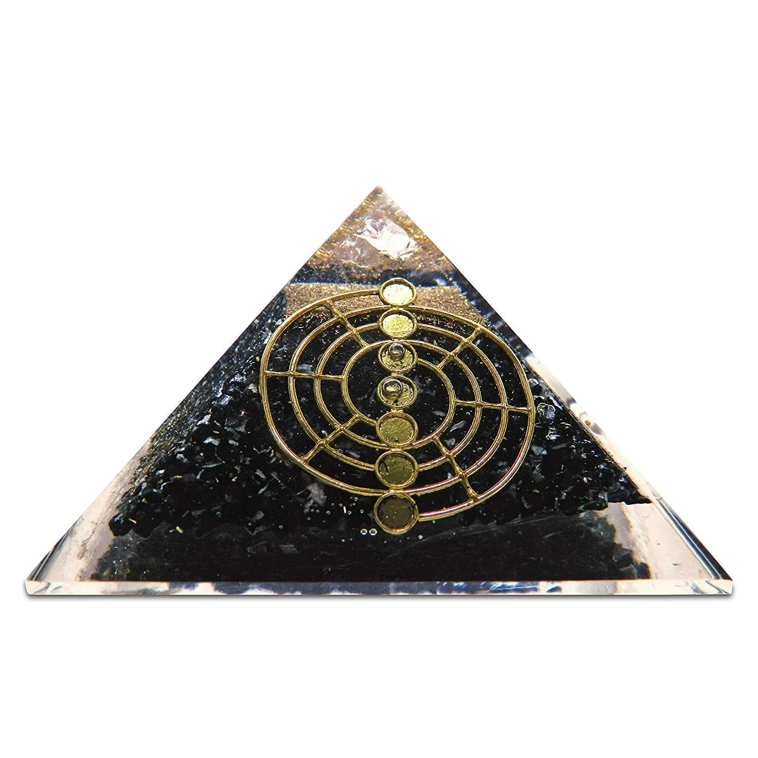 Black Tourmaline Clear Quartz Orgone Pyramid Chakra Balancing Reiki