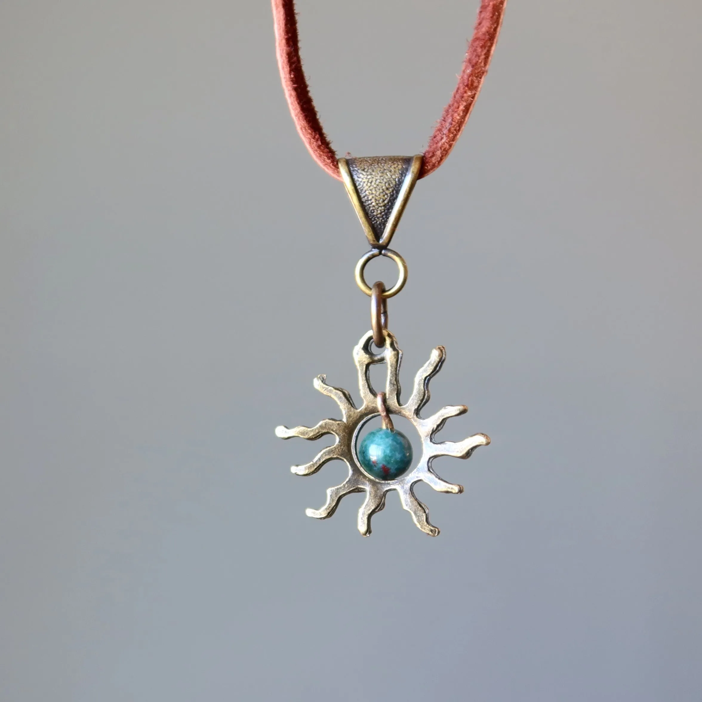 Bloodstone Necklace Bold Brewing Sun Courage Stone