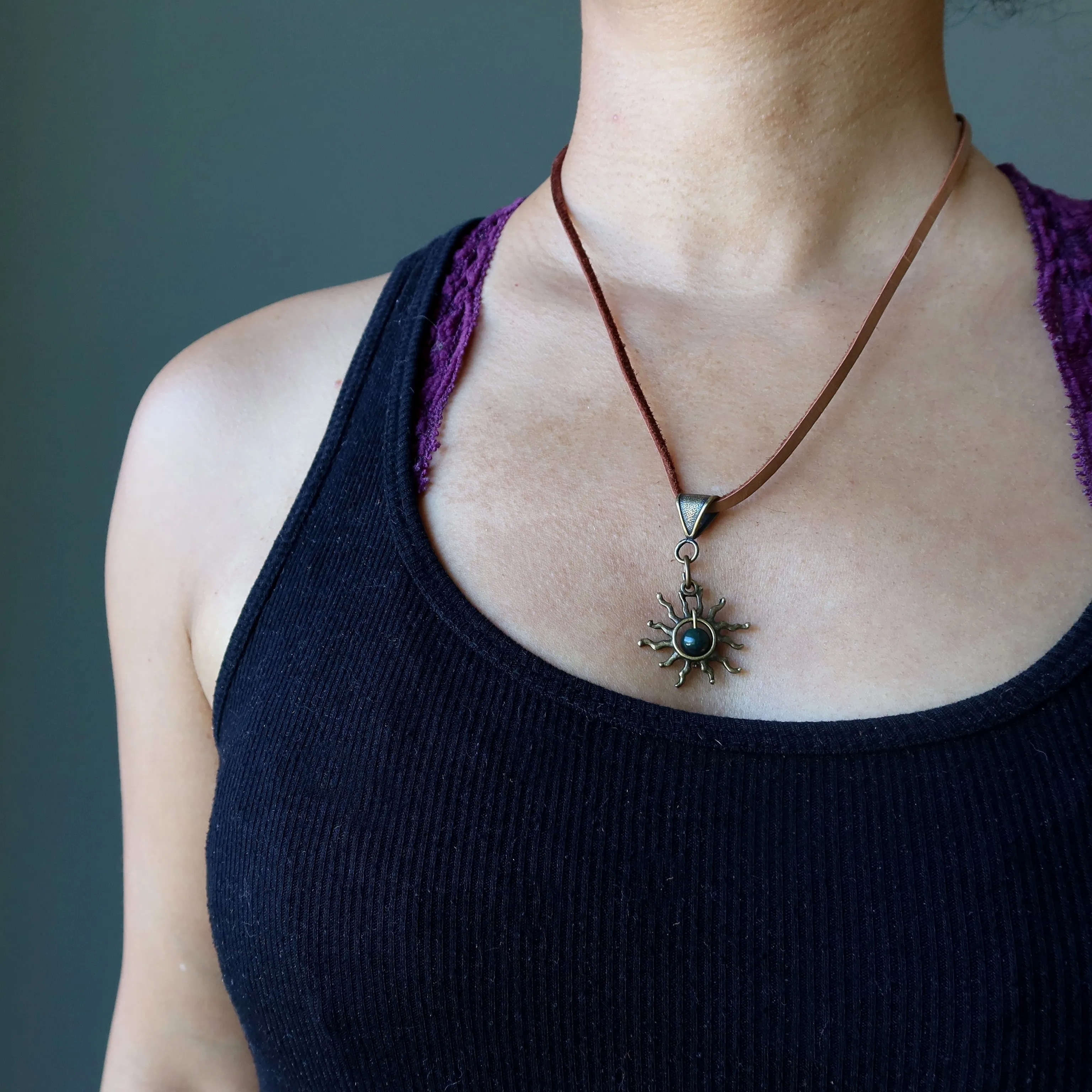 Bloodstone Necklace Bold Brewing Sun Courage Stone