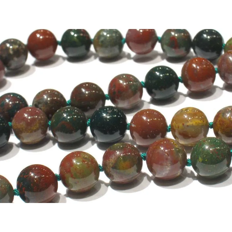 Bloodstone Necklace with Gold Filled or Sterling Silver Trigger Clasp