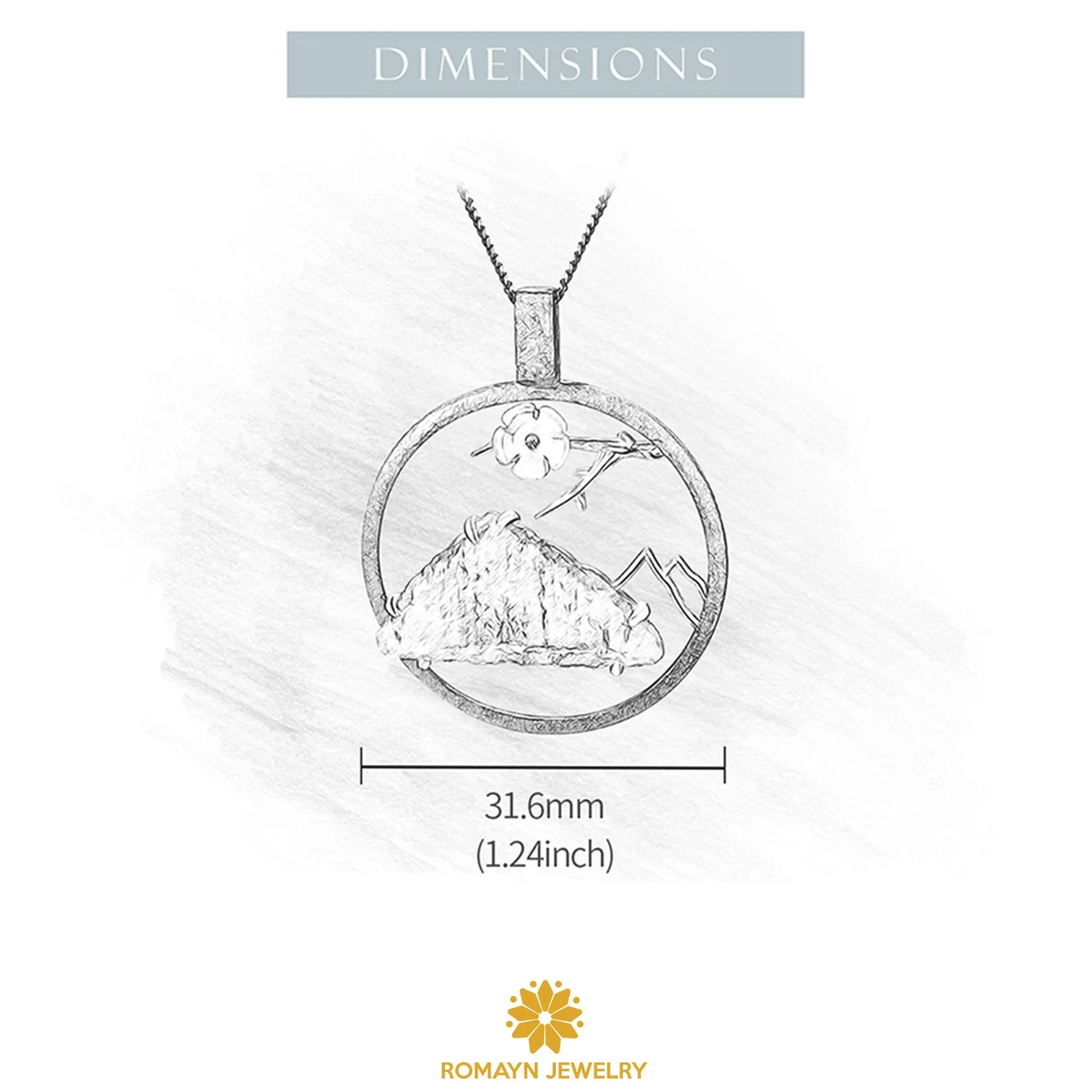 Blossom and Mountain Necklace