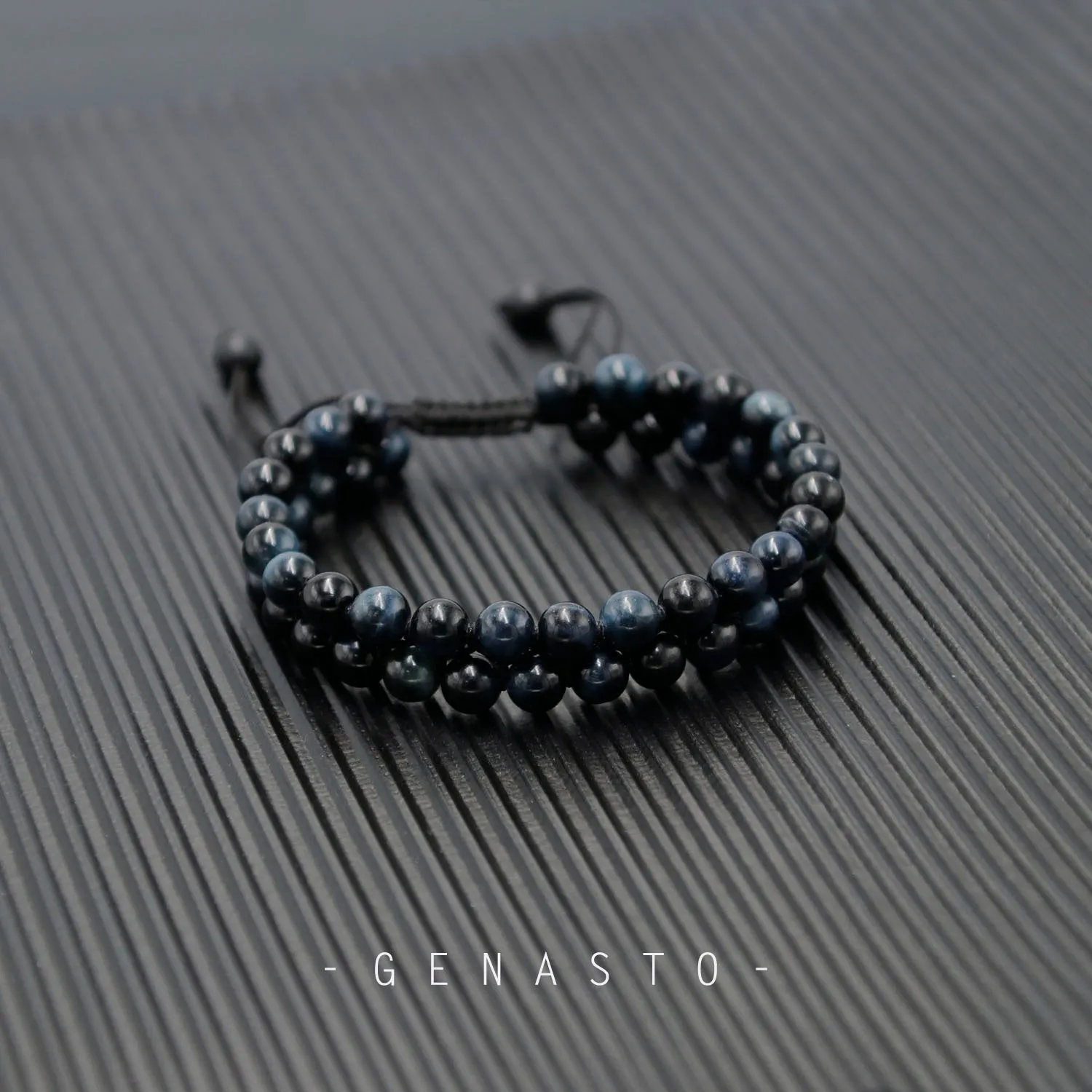 Blue Tiger Eye Two-layer Bracelet, 6mm