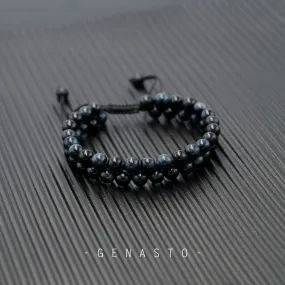 Blue Tiger Eye Two-layer Bracelet, 6mm