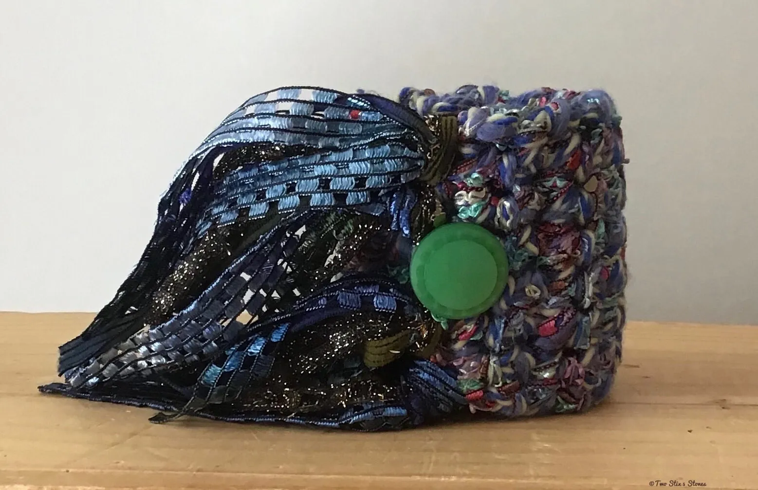 Blue Tweed Cuff/Bracelet