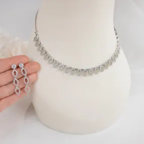 Bridal Necklace and Earring Set as Gift