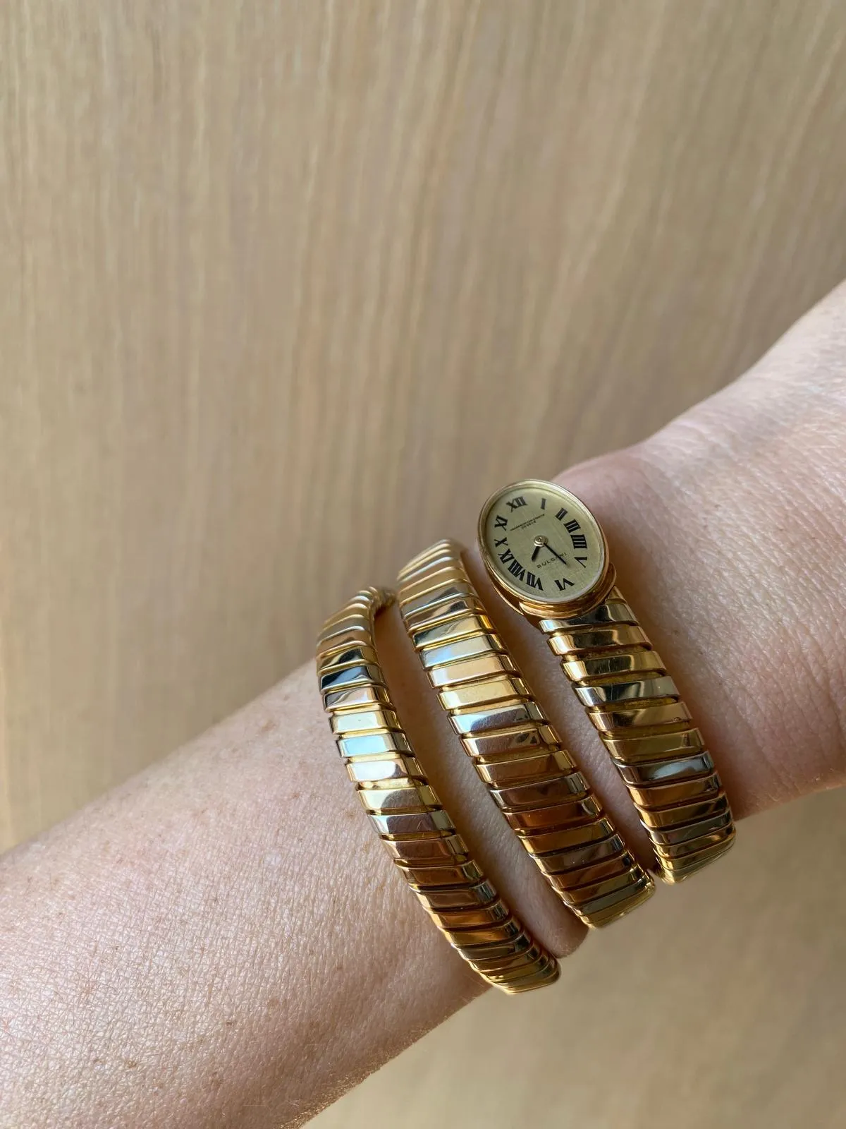 Bulgari Tubogas Tricolor Gold Lady's Watch by Vacheron Constantin