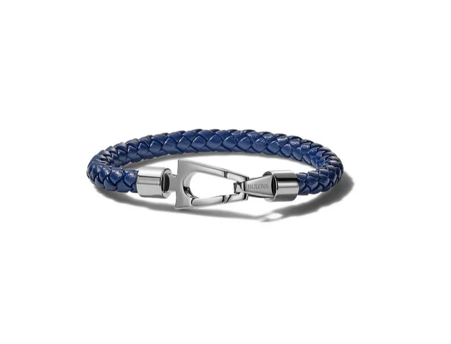 BULOVA - MARINE STAR BLUE LEATHER BRACELET J96B025M