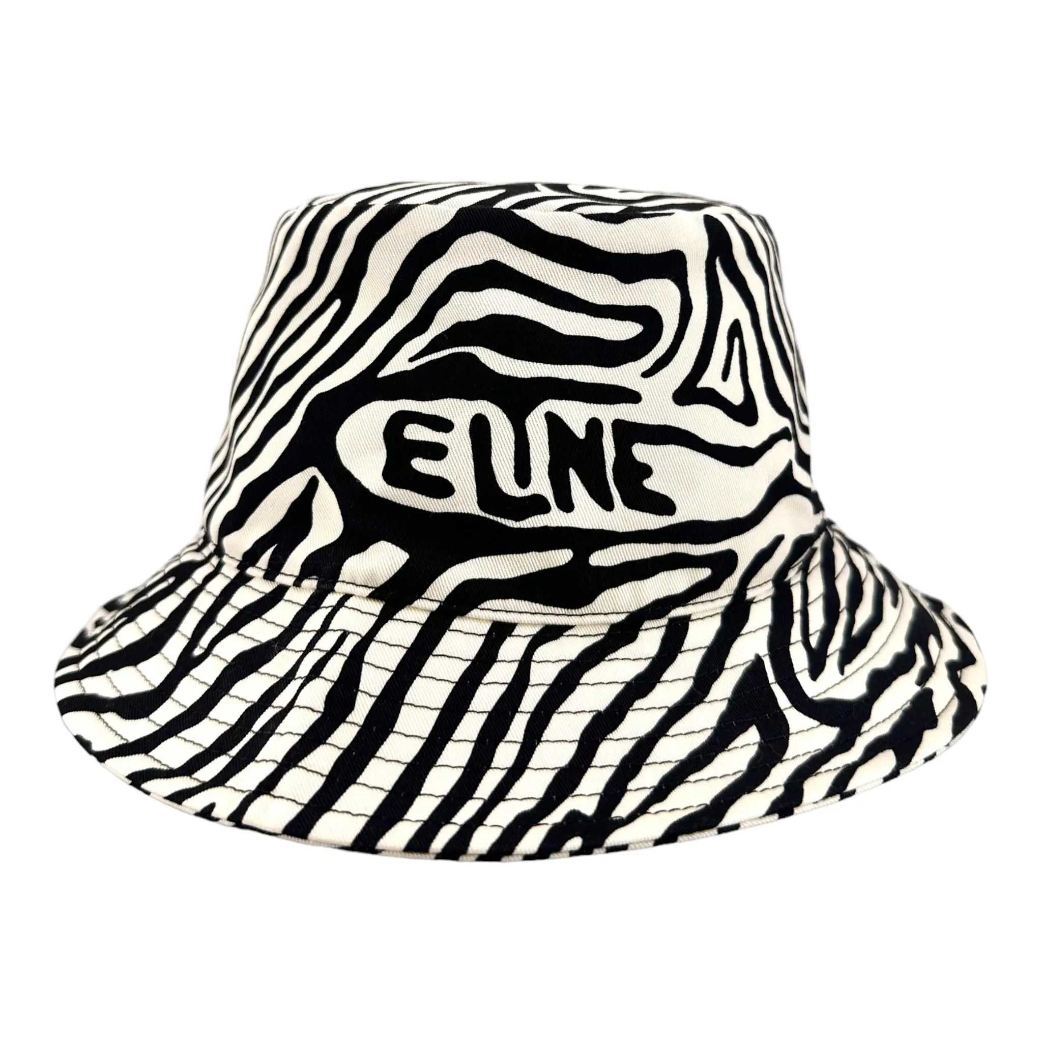 Celine Zebra Print Bucket Hat Black White