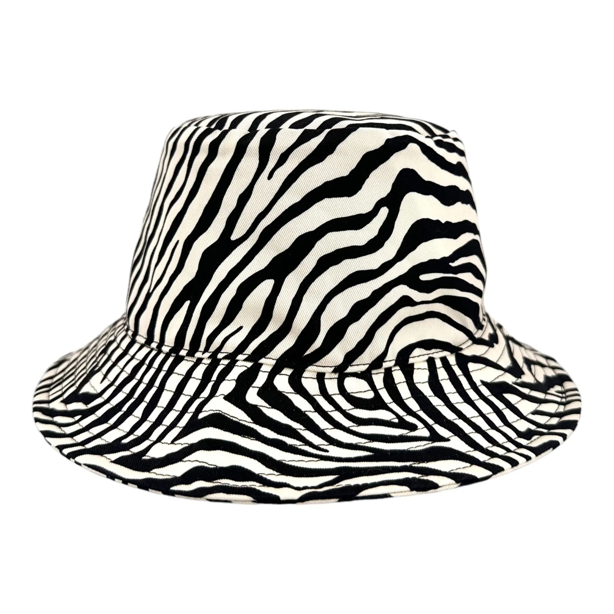 Celine Zebra Print Bucket Hat Black White