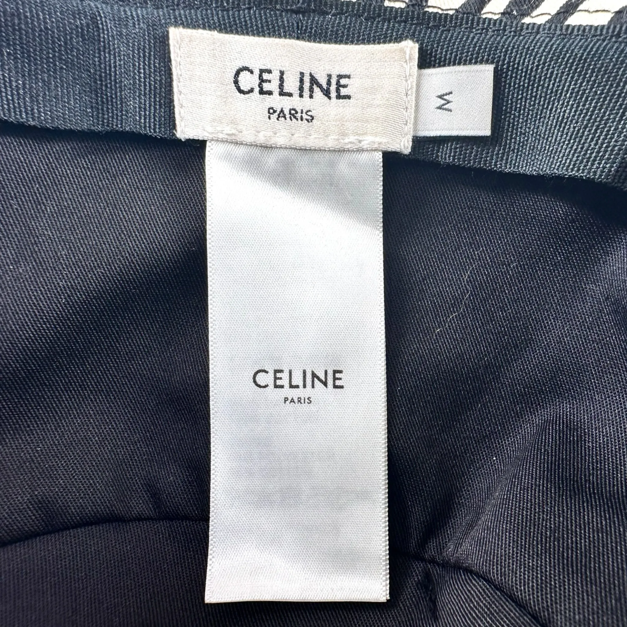 Celine Zebra Print Bucket Hat Black White