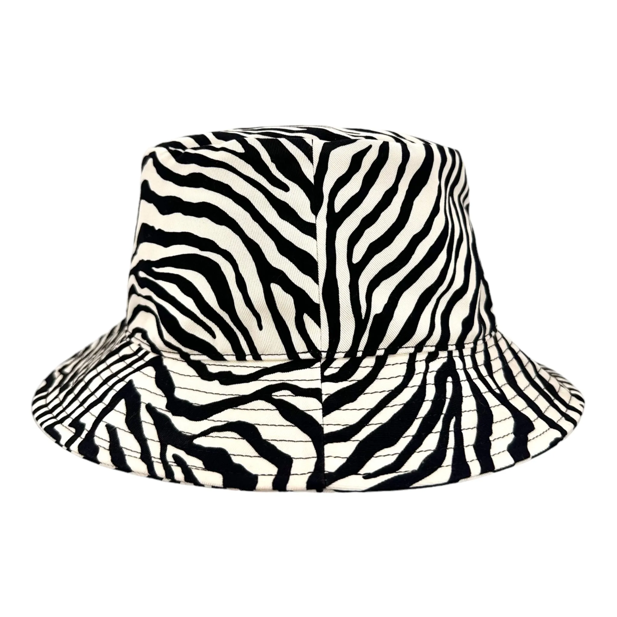 Celine Zebra Print Bucket Hat Black White
