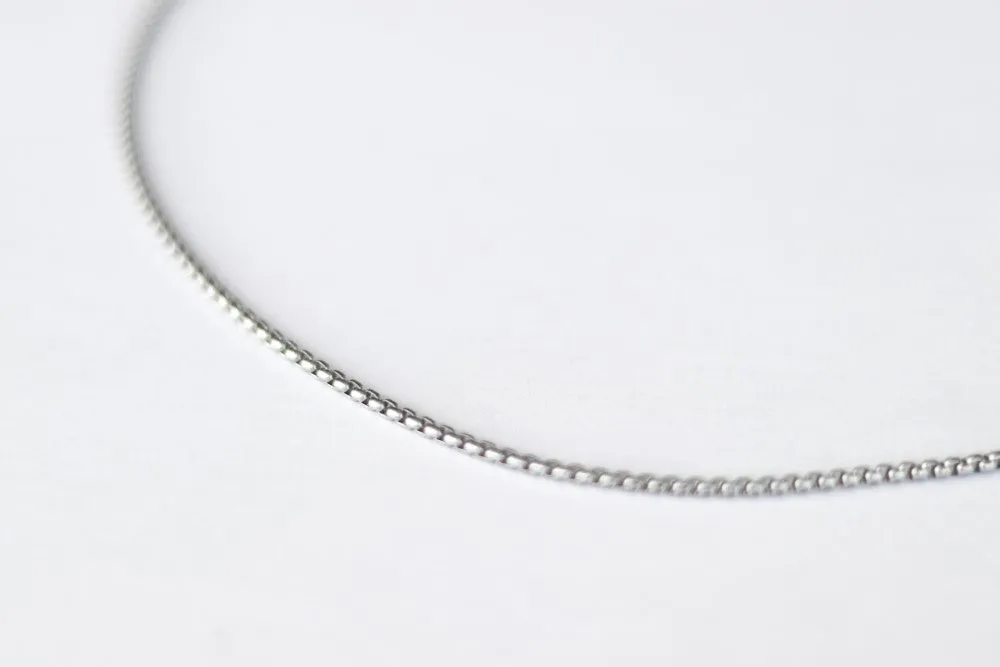 Chain necklace for men, men's necklace, silver waterproof Rolo cable chain, stainless steel chain necklace, gift for him, yoga, minimalist