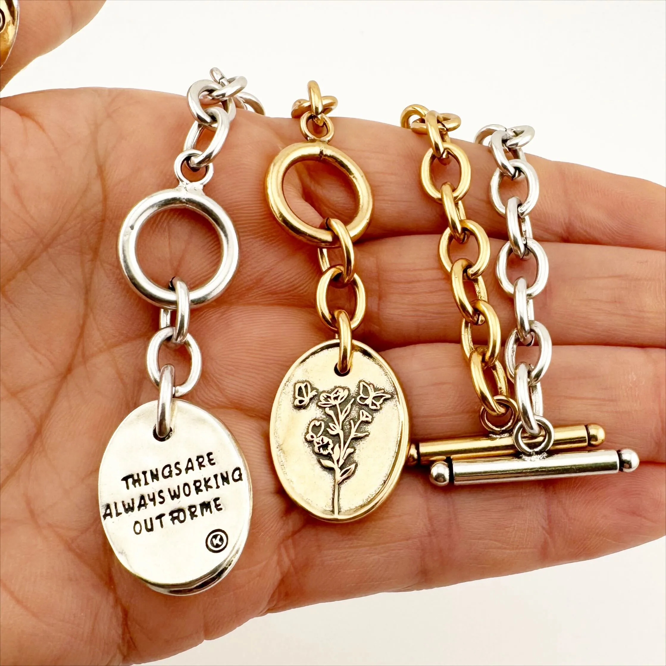 CHOOSE YOUR MESSAGE | OVAL | Chain Bracelet