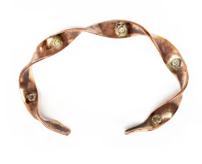 Copper with Silver Twist Handmade Cuff Bracelet