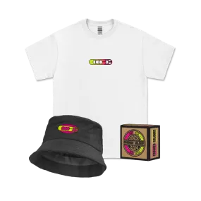 Crooked Colours / Surf T-Shirt, Surf Wax & Bucket Hat bundle