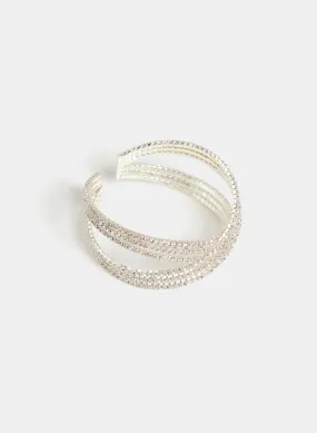 Cross-Over Open Cuff Bracelet