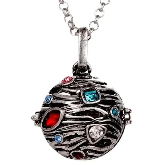 Crystal Ball Chime Pendant Necklace