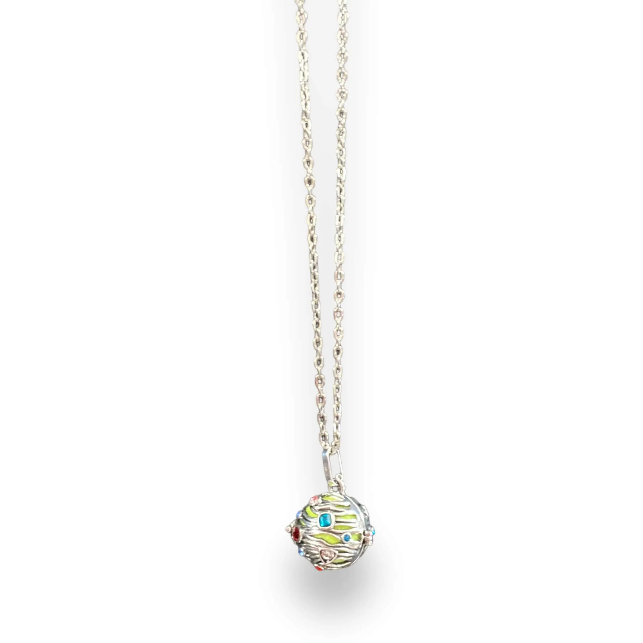Crystal Ball Chime Pendant Necklace
