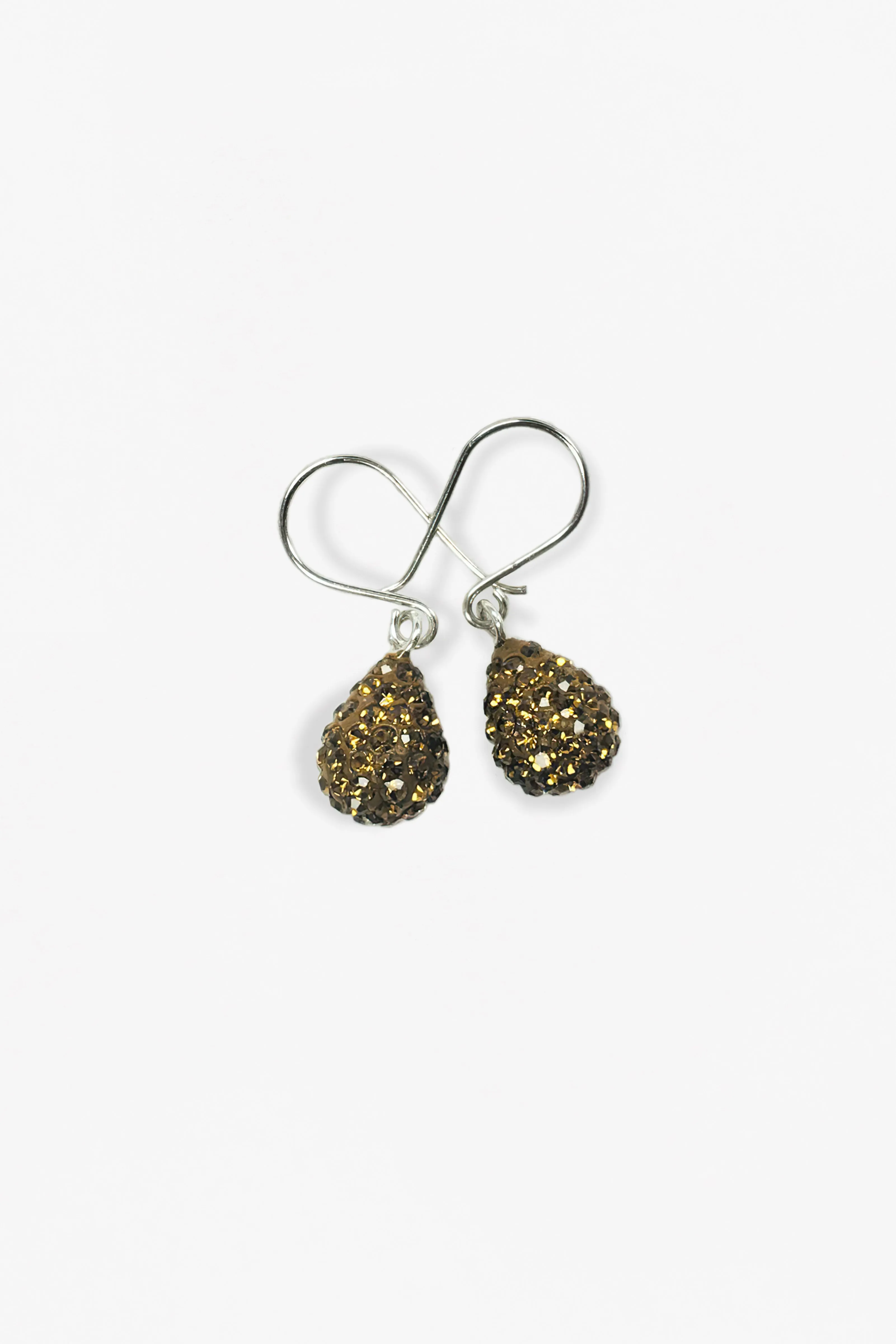 Crystal Mini Teardrop Sterling Silver Earrings