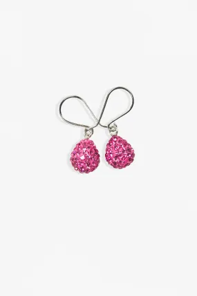 Crystal Mini Teardrop Sterling Silver Earrings