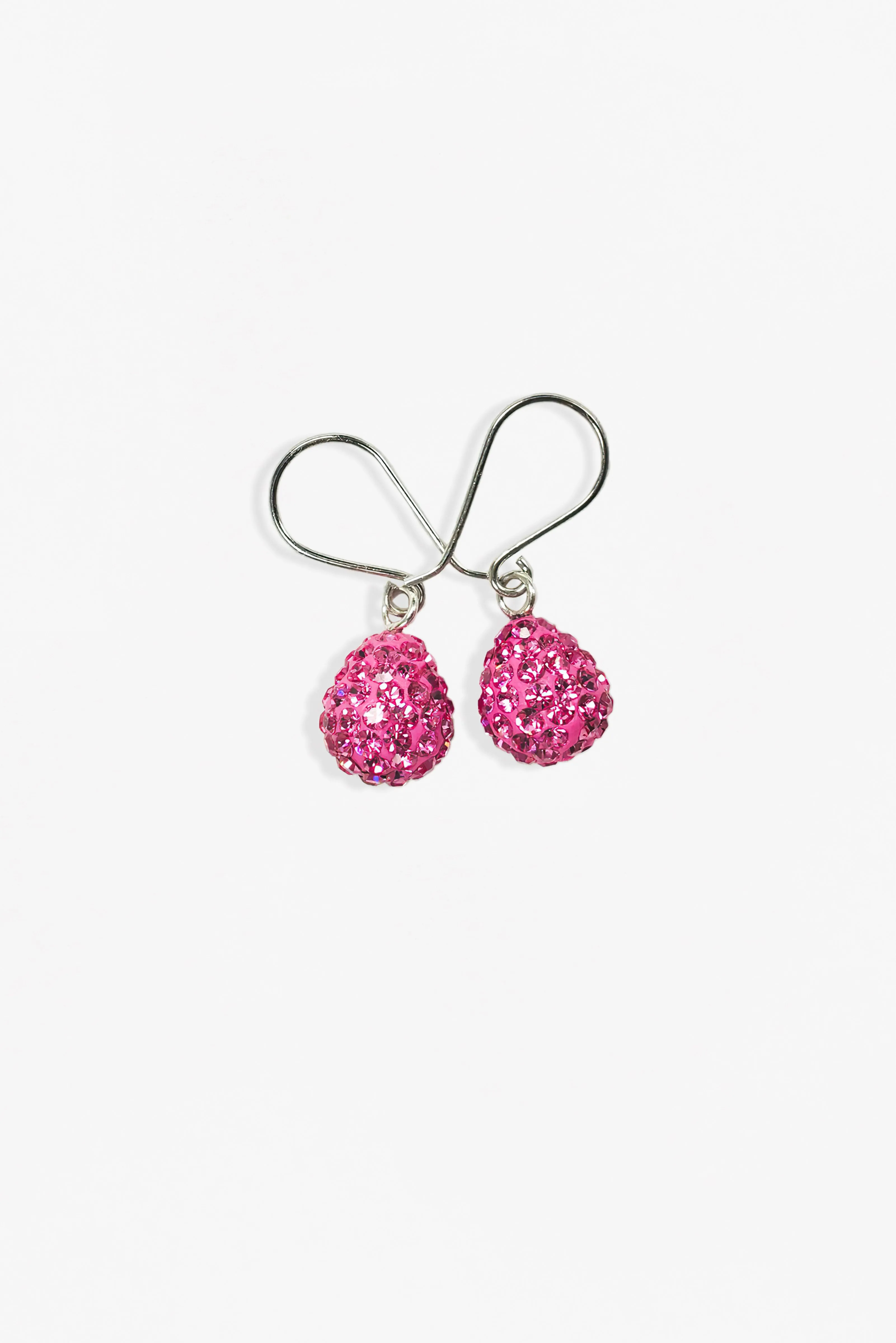 Crystal Mini Teardrop Sterling Silver Earrings
