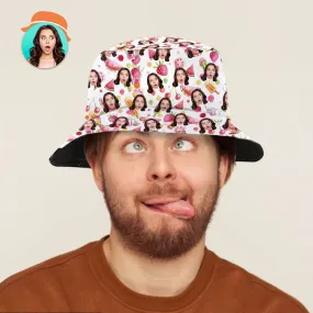 Custom Face Bucket Hat Personalised Funny Bucket Hat Summer Wide Brim Fisherman Hat Gifts