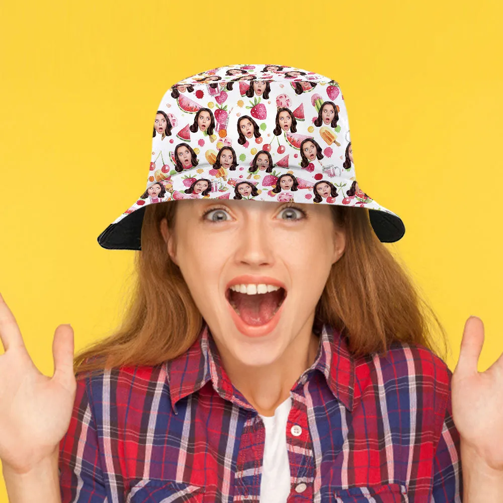 Custom Face Bucket Hat Personalised Funny Bucket Hat Summer Wide Brim Fisherman Hat Gifts