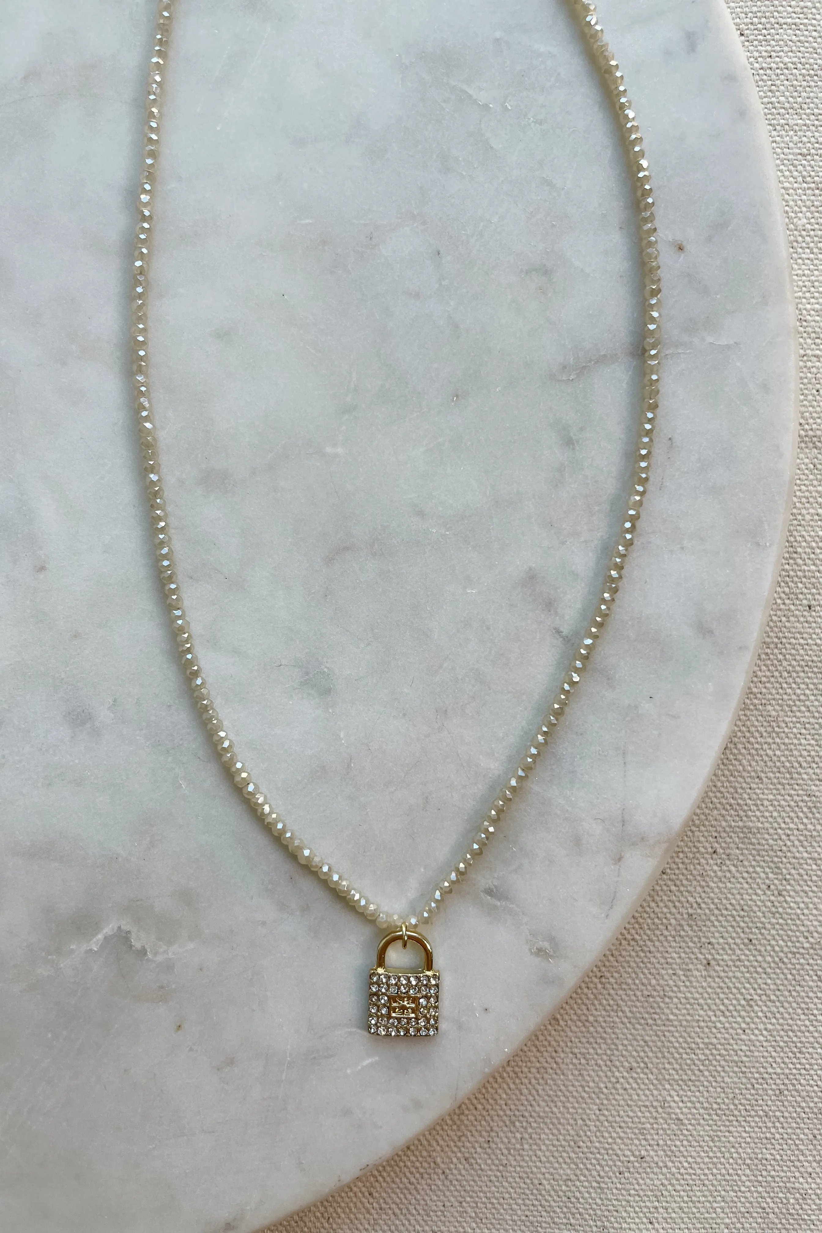 Dainty Glass Bead Necklace
