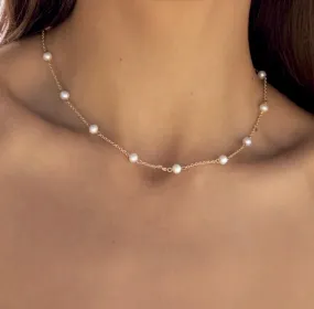 DAMSEL - 18k Gold Plated and Pearl Necklace