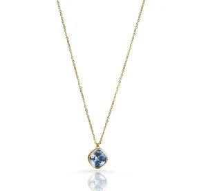 DESIREE AQUAMARINE BIRTHSTONE PENDANT NECKLACE - MARCH