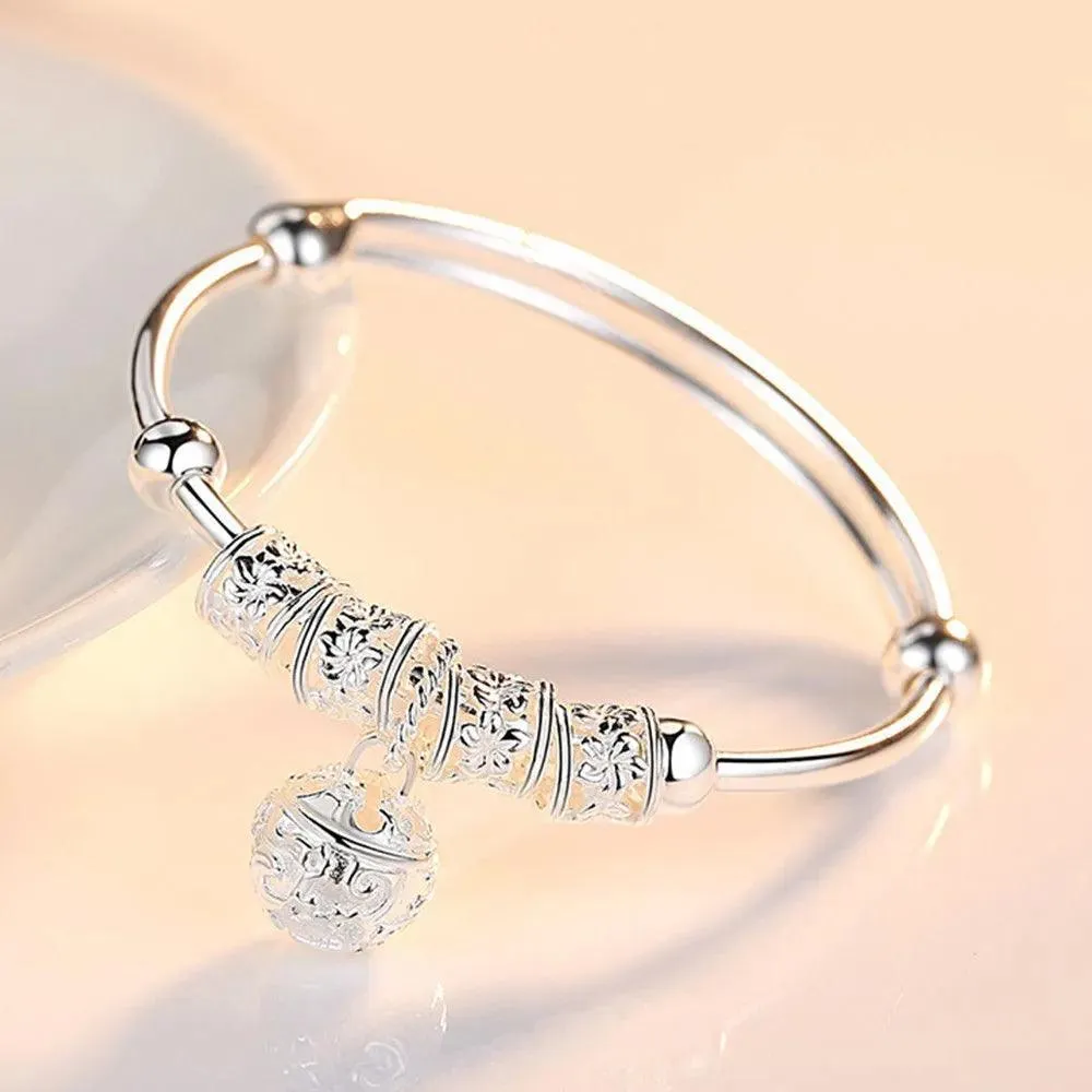 Dreamcatcher Charm Bracelet: Elegant Silver Cuff for Women's Special Occasions