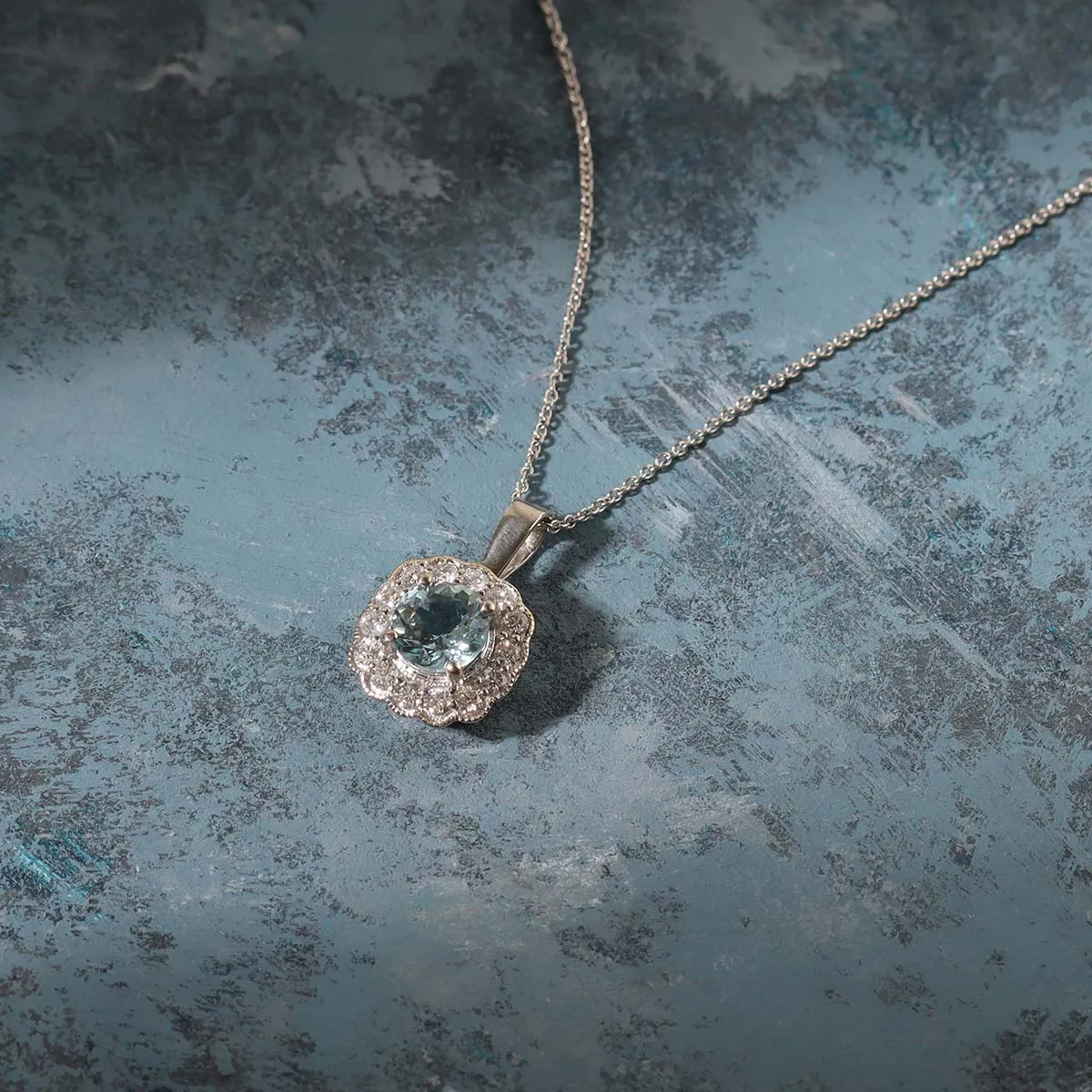 Edwardian Era Replica Aquamarine Pendant #SM1109AQ