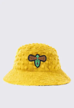 Embossed Fur Bucket Hat - yellow