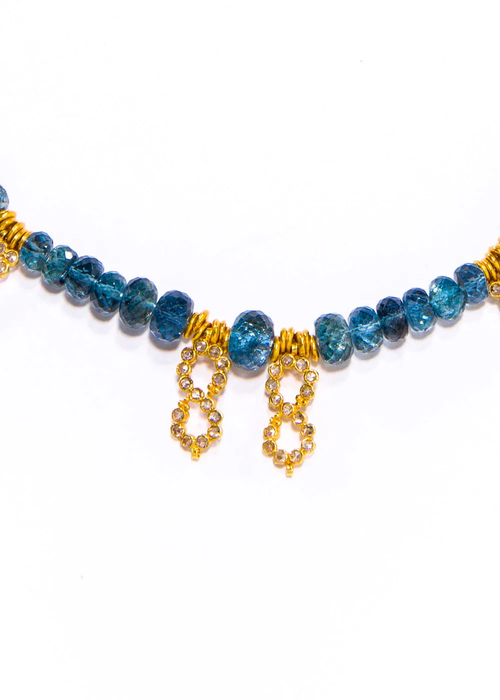 Faceted Deep Aquamarine Necklace