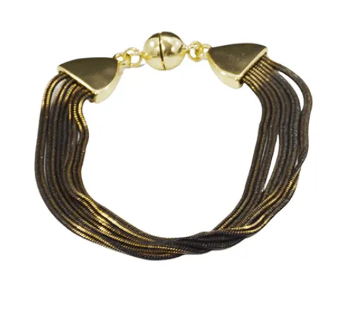 Faux multi layer chain magnetic bracelet in several colors