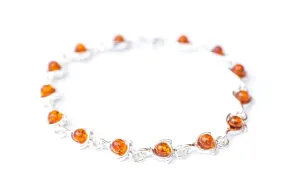 Fine Amber Link Bracelet