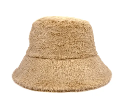 Fluffy bucket hat.