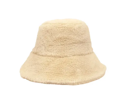 Fluffy bucket hat.
