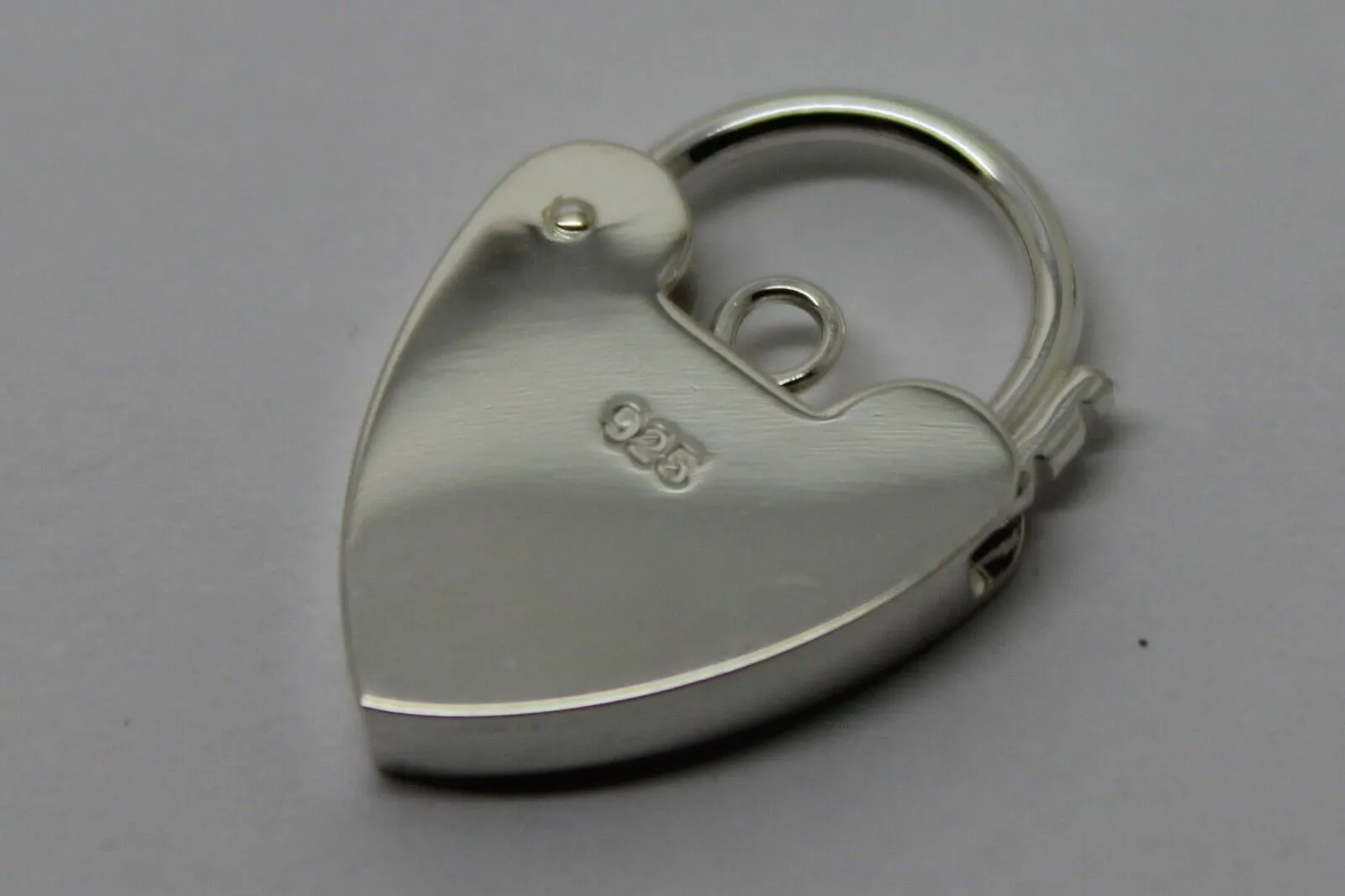Genuine 13.5mm Sterling Silver 925 Engraved Heart Padlock Locket