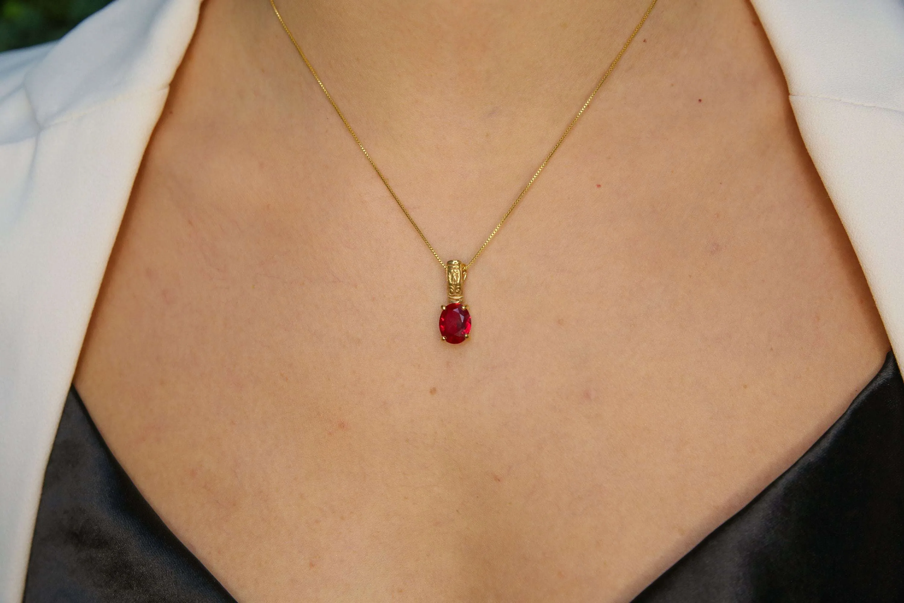 Gold Aqua Pendant - Blue Aquamarine Necklace, Gold Egyptian Pendant