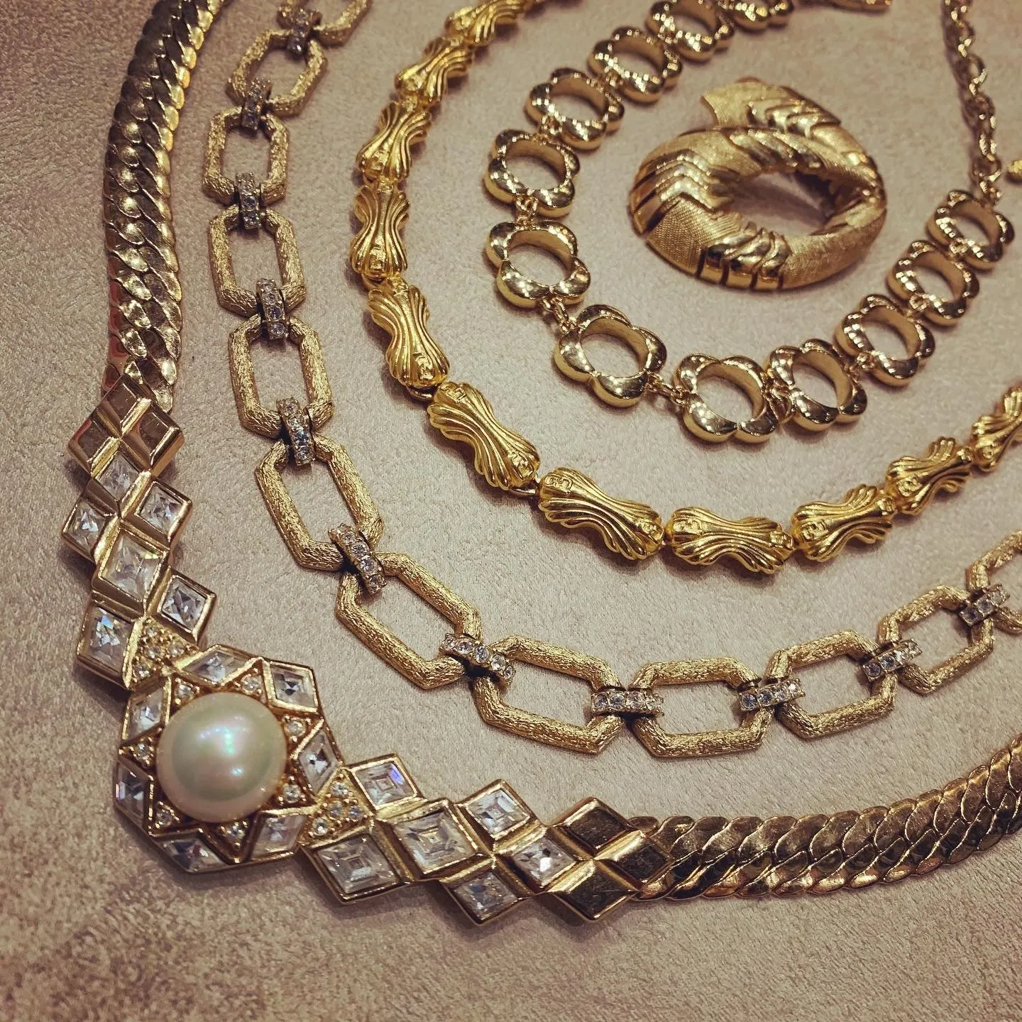 Gold chain link Necklace by Attwood and Sawyer