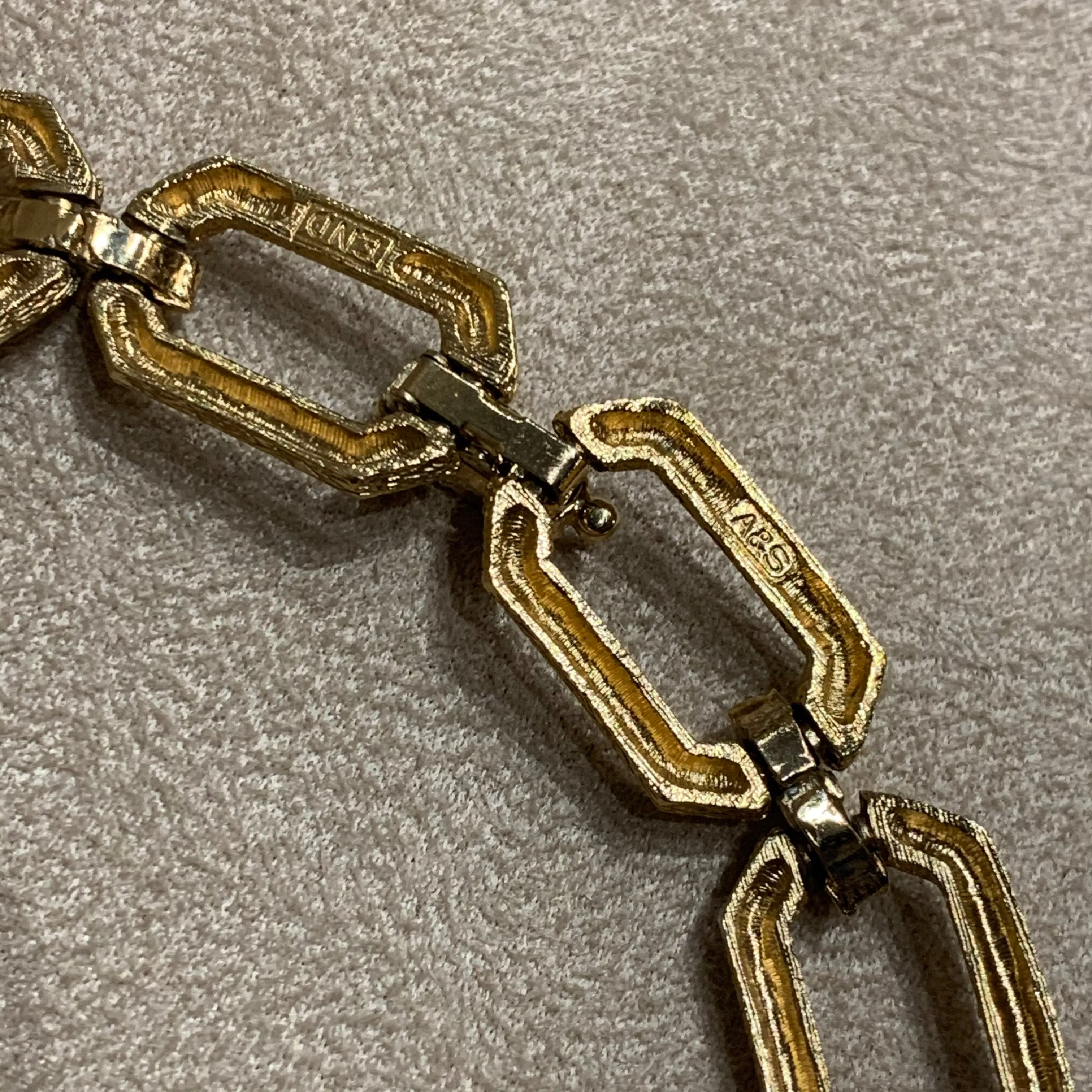 Gold chain link Necklace by Attwood and Sawyer