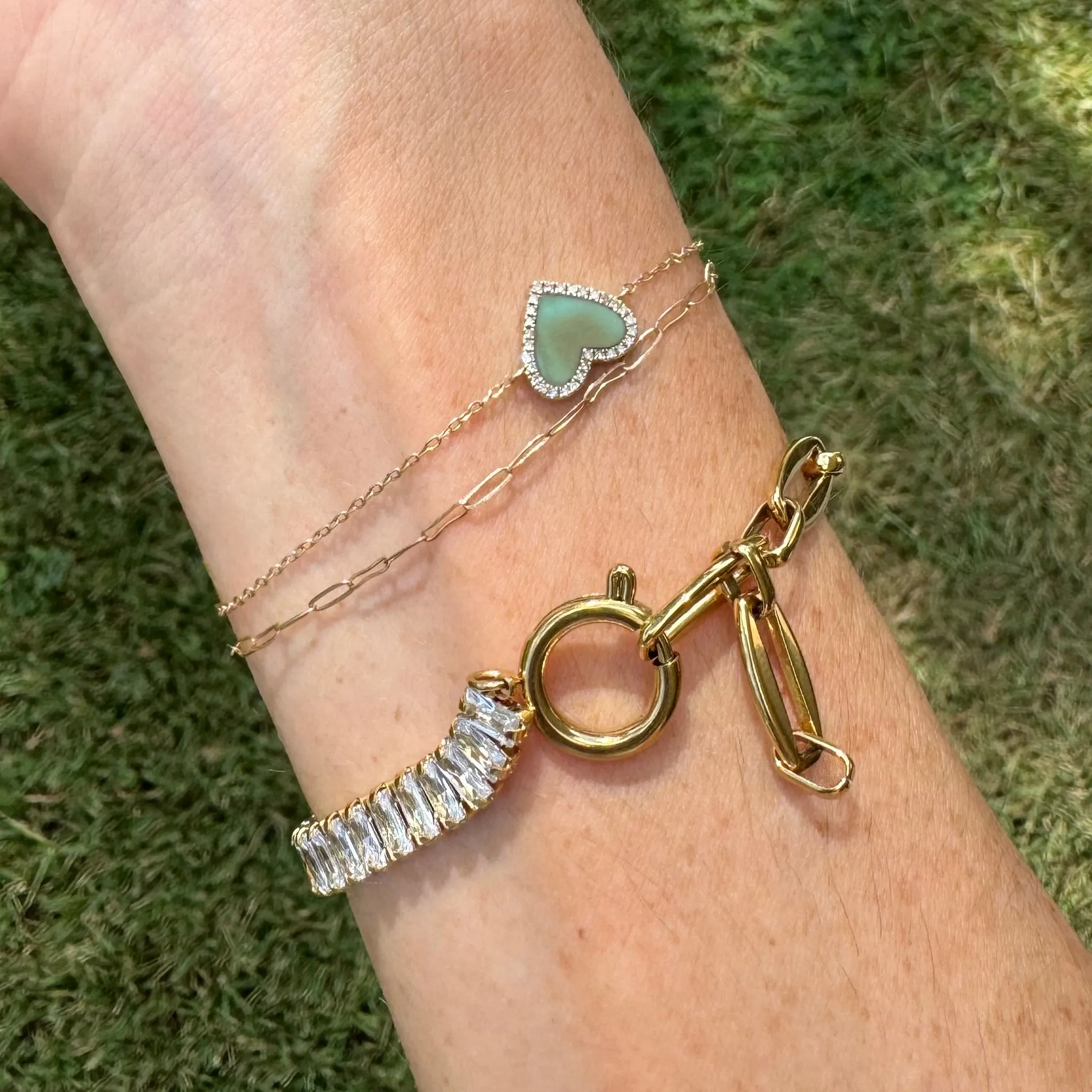 Gold Jewel   Chain Links Bracelet