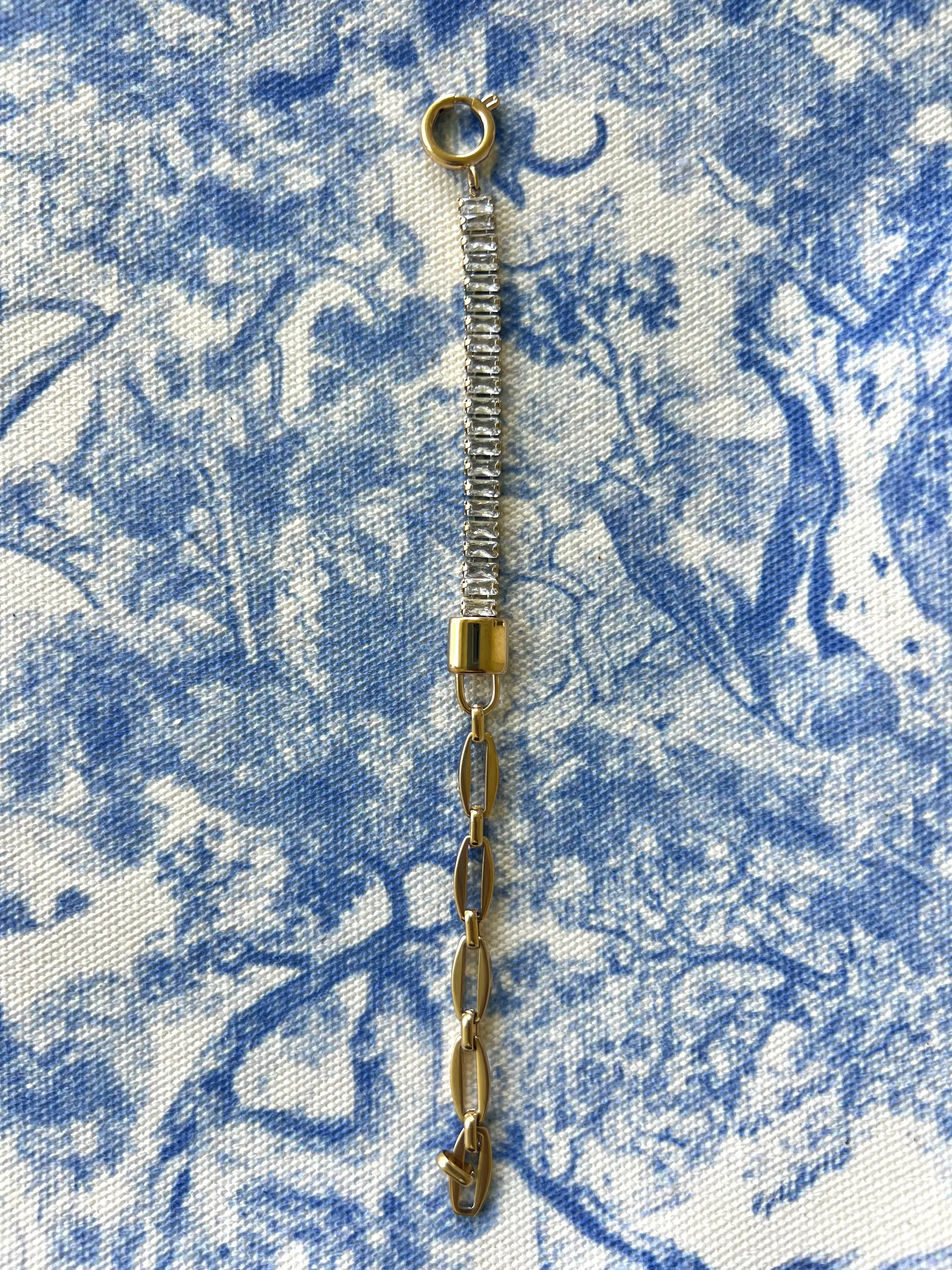 Gold Jewel   Chain Links Bracelet