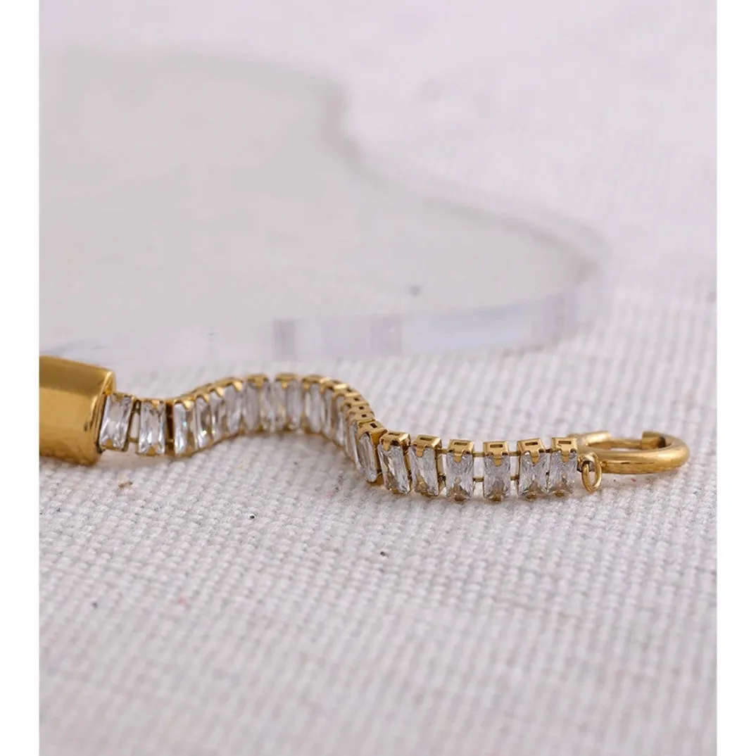 Gold Jewel   Chain Links Bracelet