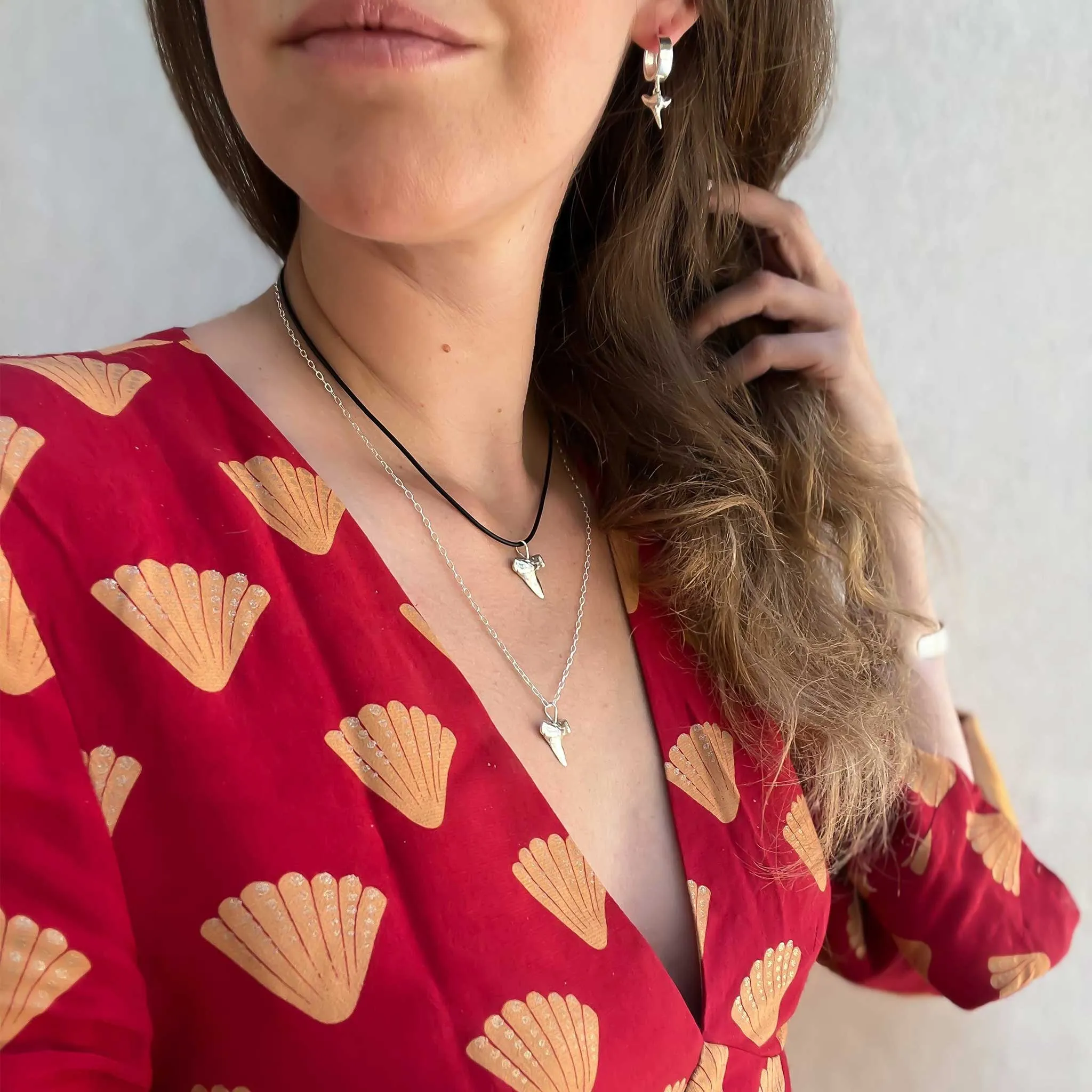 Gold or Silver Shark Tooth Pendant Necklace - Manō | By Lunar James